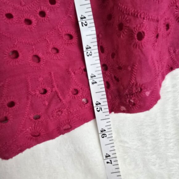 GRACE KARIN Eyelet Dress Women Large Pink Square Neck Short Puff Sleeve Casual - Picture 10 of 10